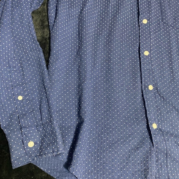 J. Crew Blue Casual Button Down Shirt with Geometric Pattern - Picture 4 of 15